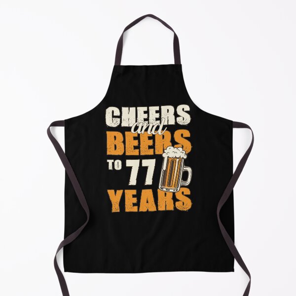 Item preview, Cheers and Beers to 77 years, funny birthday gift designed and sold by HeavyStyle.