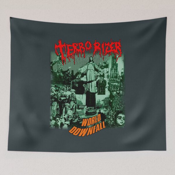 Item preview, World Downfall Terrorizer  Classic Old School Death Grind Metal designed and sold by flyin-dutchmans.