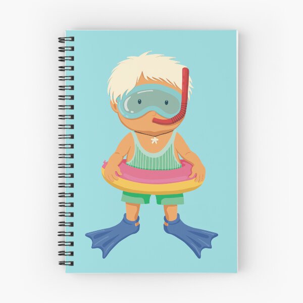 Item preview, Cute little boy is on vacation dressed for snorkeling in the turquoise sea, no background designed and sold by marina63.