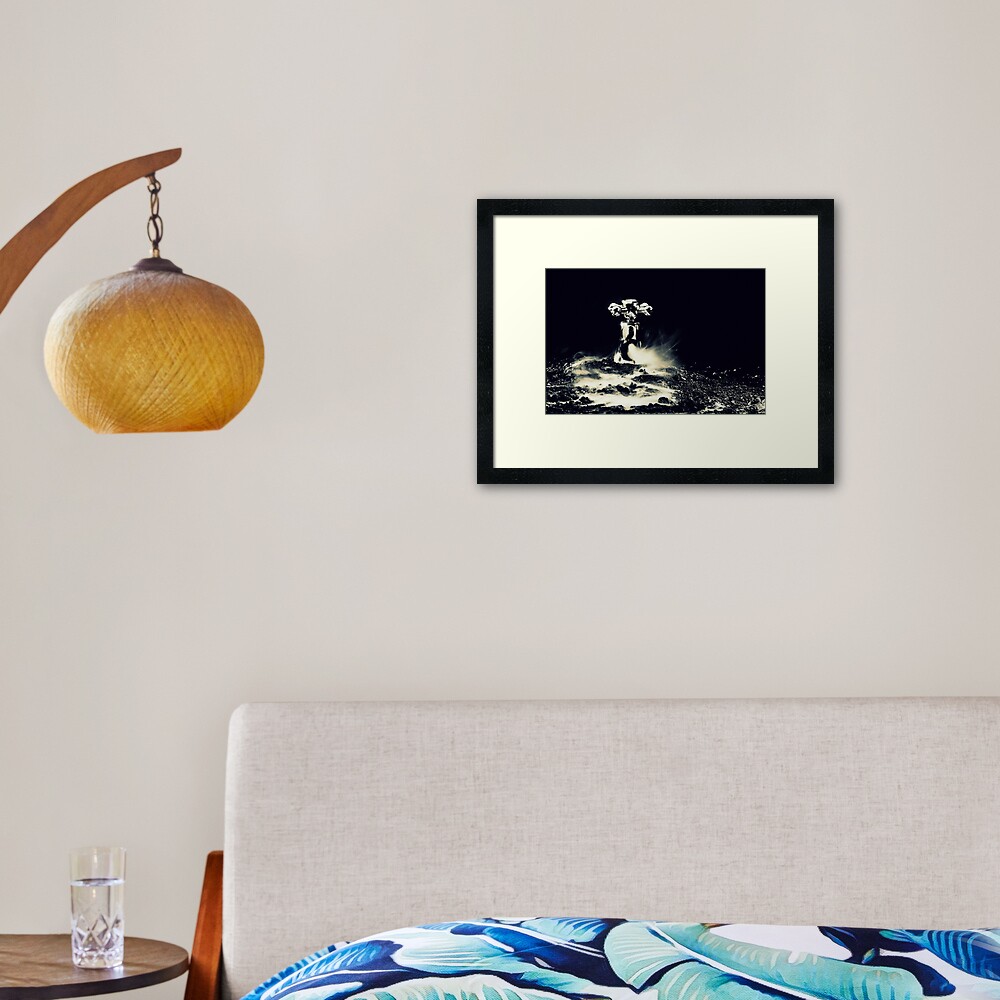 When the water disappears Framed Art Print
