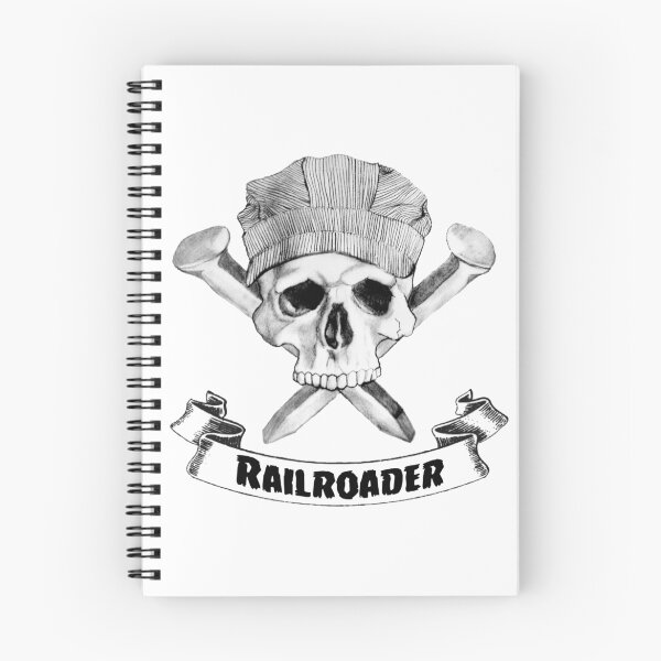 Item preview, Railroader Skull and Spikes Crossbones designed and sold by ConductorJess.