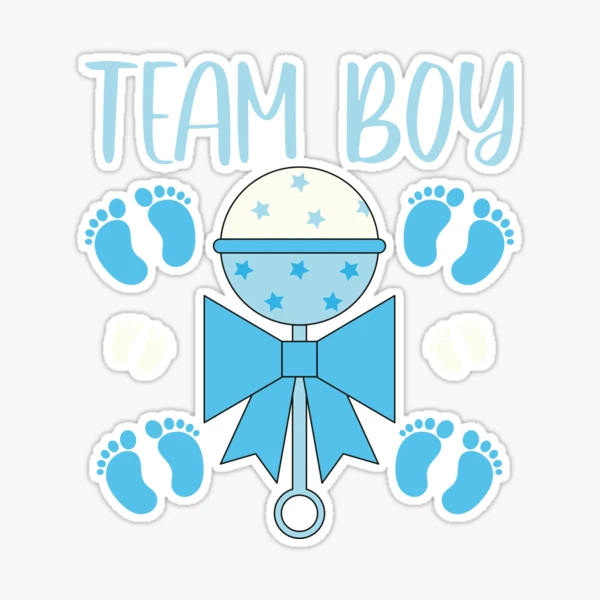 Baby Shower Team Boy Gender Reveal Party Sticker for Sale by  bestshirtdesign