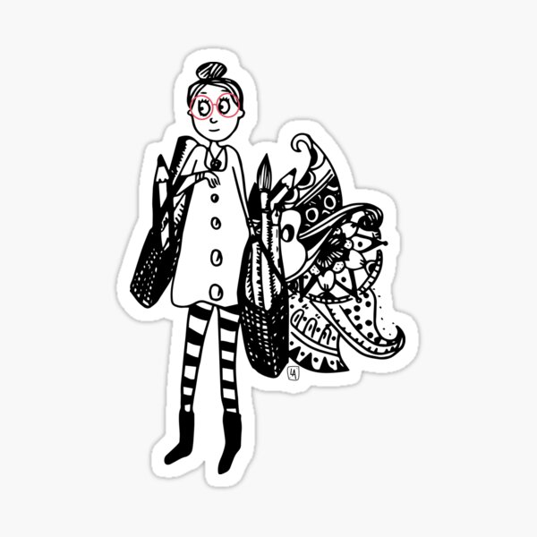 Girl creativity Sticker