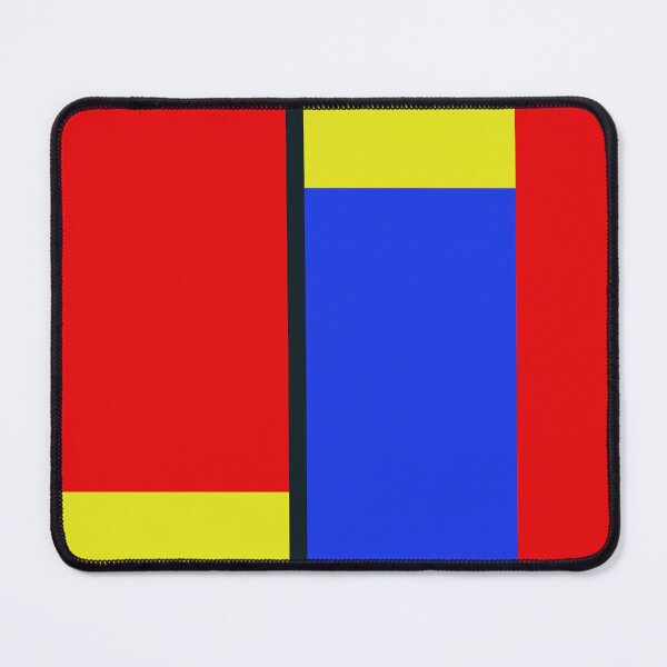 Item preview, red blue and yellow retro minimalist geometrical art designed and sold by pauloneill-art.