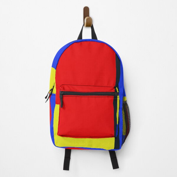 Item preview, red blue and yellow retro minimalist geometrical art designed and sold by pauloneill-art.