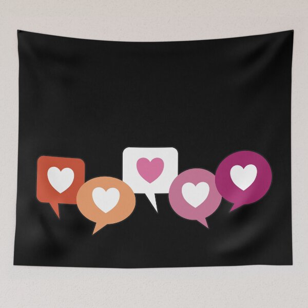 Item preview, Lesbian Love Heart Speech Bubbles designed and sold by iscaStudioArt.