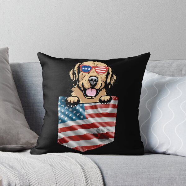 Item preview, Golden Retriever Dog 4th July Patriotic American designed and sold by Meggie179.