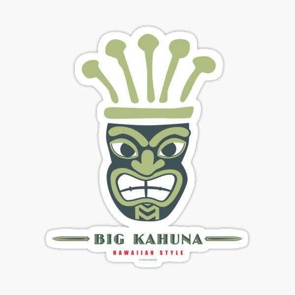 Big Kahuna Hawaiian Style Tiki Sticker
