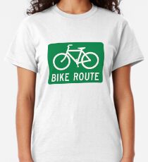 Bike Route Sign Classic T-Shirt