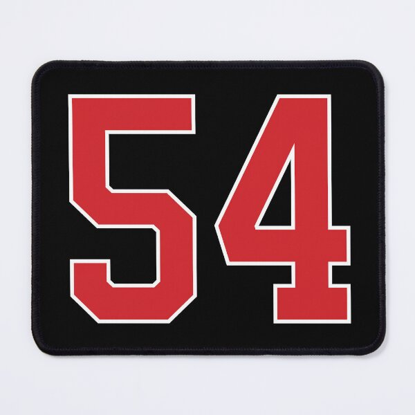 Item preview, Sports Number 54, red black color lucky sport fifty four designed and sold by ArtIsParty.