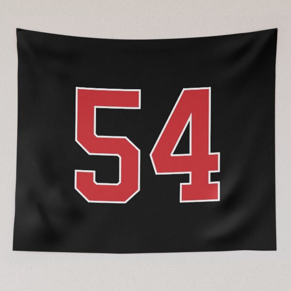 Item preview, Sports Number 54, red black color lucky sport fifty four designed and sold by ArtIsParty.