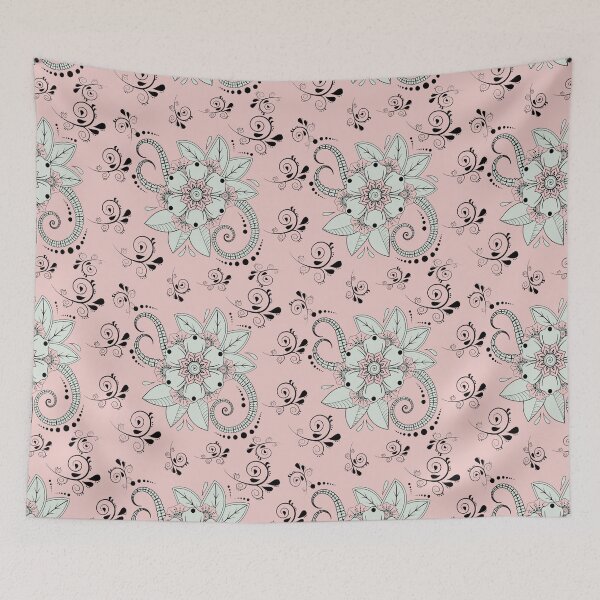 Item preview,  Vintage Champagne Pink Floral Paisley  Pattern,Cute,pastel, print,modern, vintage, Simple, boho, bohemian designed and sold by Tamas Das.