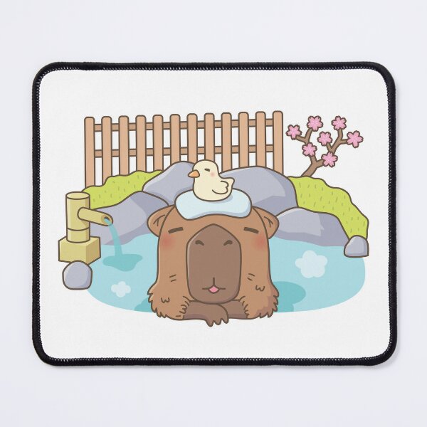 Cute Capybara Relaxing in Onsen Hot Spring Backpack for Sale by
