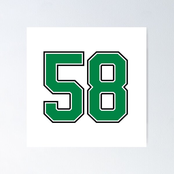 Item preview, 58 number, green lucky sports fifty eight designed and sold by ArtIsParty.