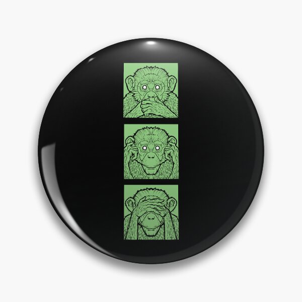 Item preview, three green wise monkeys  designed and sold by Kristen9132901.