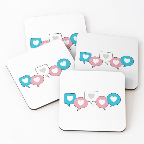 Item preview, Transgender Love Heart Speech Bubbles designed and sold by iscaStudioArt.