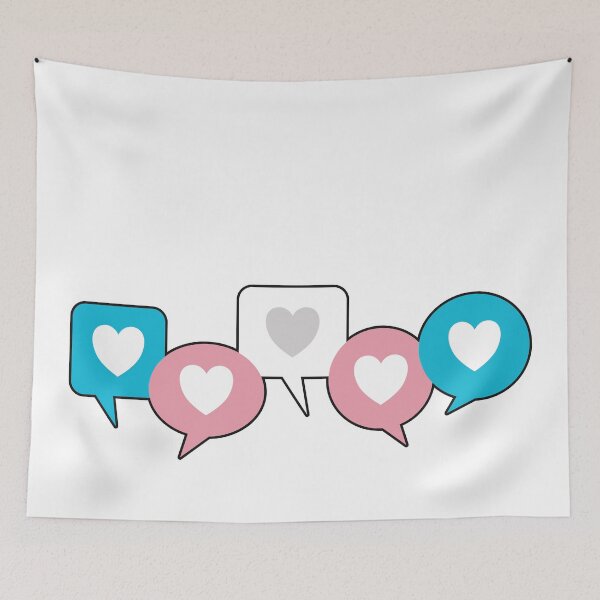 Item preview, Transgender Love Heart Speech Bubbles designed and sold by iscaStudioArt.