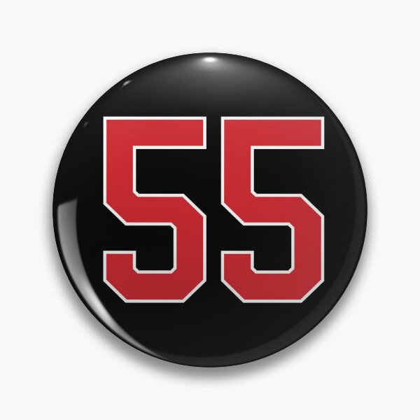 Item preview, Sports Number 55, red black color lucky sport fifty five designed and sold by ArtIsParty.