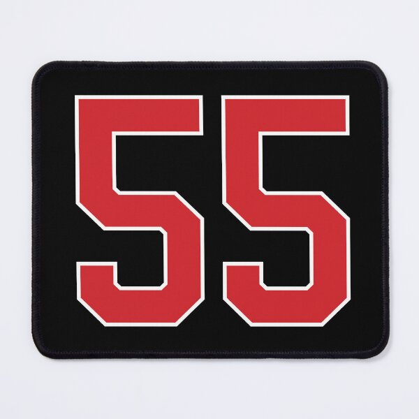 Item preview, Sports Number 55, red black color lucky sport fifty five designed and sold by ArtIsParty.