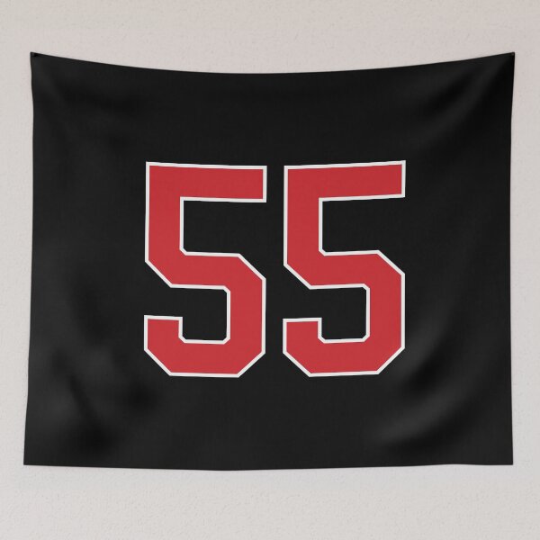 Item preview, Sports Number 55, red black color lucky sport fifty five designed and sold by ArtIsParty.