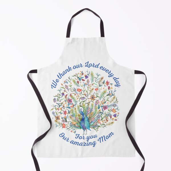 Item preview, We Thank Our Lord Every Day For You Our Amazing Mom Gift peacock designed and sold by TheDerwentPress.