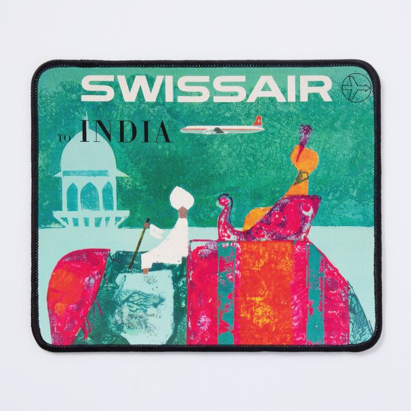 Item preview, FLY TO INDIA Swiss Airways Retro Travel Poster 1958 Donald Brun designed and sold by retroposters.