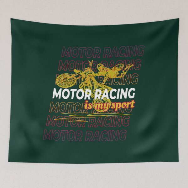 Item preview, Motor Racing Is My Sport Gold Style Jump                          designed and sold by RosalynGifts.