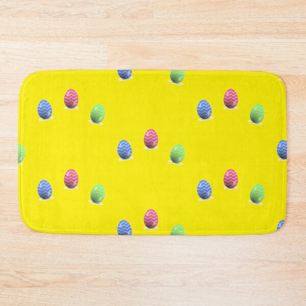 Item preview, Colorful chevron Easter eggs on yellow designed and sold by tetibright.