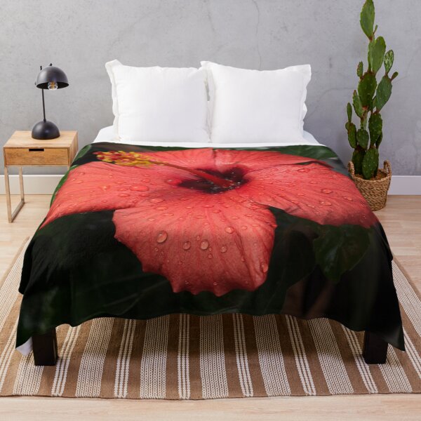 Item preview, Tropical Exotics - Jewel Toned Hibiscus Bloom with Raindrops designed and sold by Georgia Mizuleva.