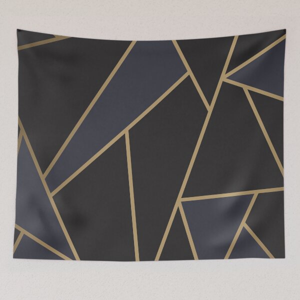 Item preview, Navy Black Gold Modern Geometric Pattern  designed and sold by Vic Torys ☆.