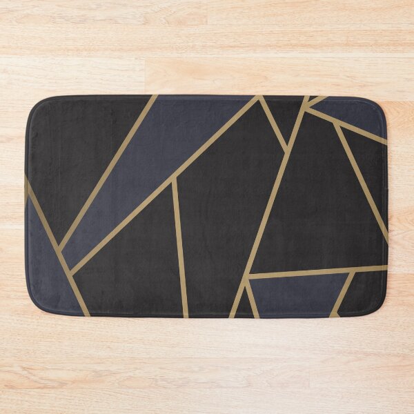 Item preview, Navy Black Gold Modern Geometric Pattern  designed and sold by Vic Torys ☆.