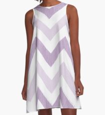 Purple Zig Zag A-Line Dress
