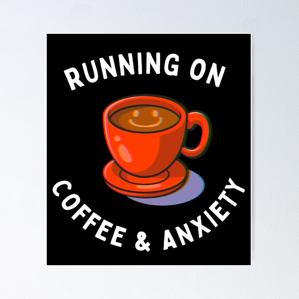 Item preview, Correr con café y ansiedad designed and sold by AYREEM.