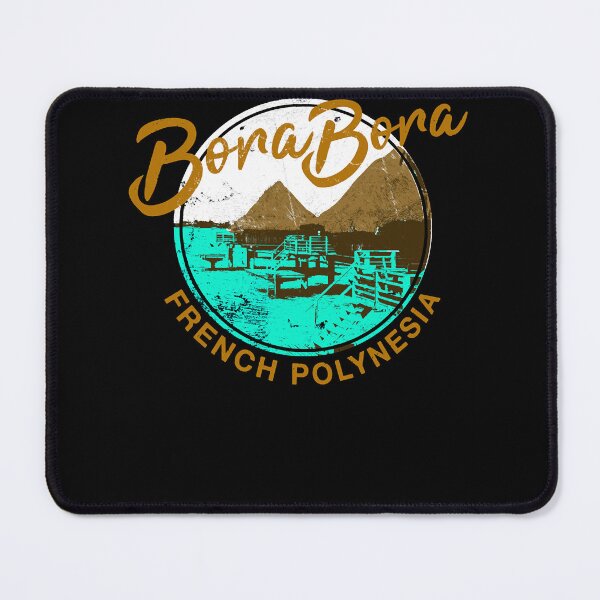 Item preview, Bora Bora Over Water Bungalow French Polynesia Retro Travel designed and sold by zarahalven.