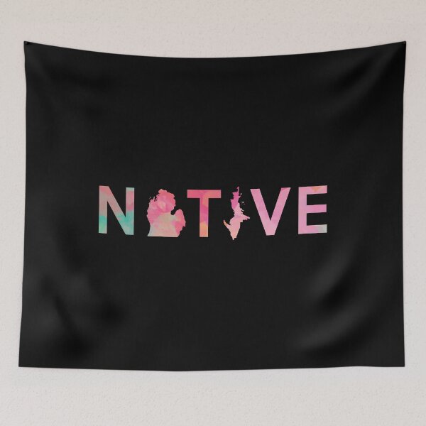 Item preview, native michigan pink watercolor designed and sold by JacksonKen.