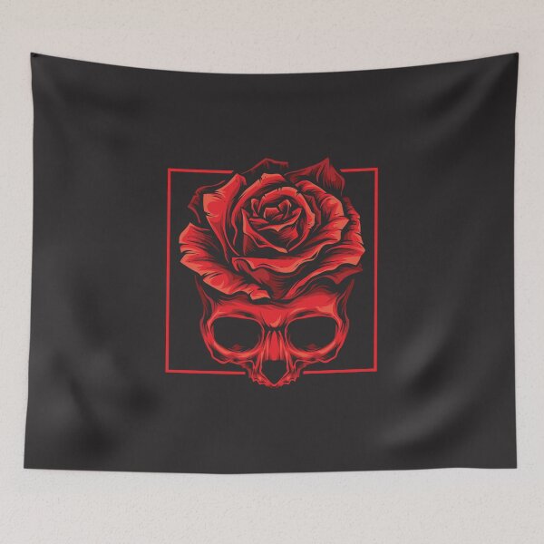 Item preview, skull with rose  designed and sold by Dex-Shop.