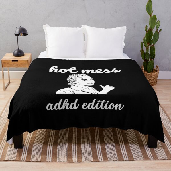 Item preview, ADHD - Hot Mess - ADHD Edition- Option 2 - Light on Dark designed and sold by TheBerriesADHD.