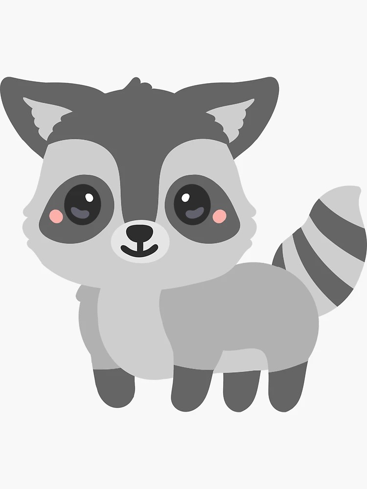 Cute raccoon illustration  Sticker for Sale by Yarafantasyart