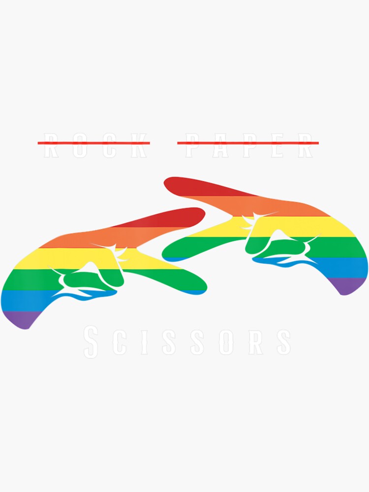 "Rock Paper Scissors Lesbian Pride Lgbt" Sticker by mortensenappyzk