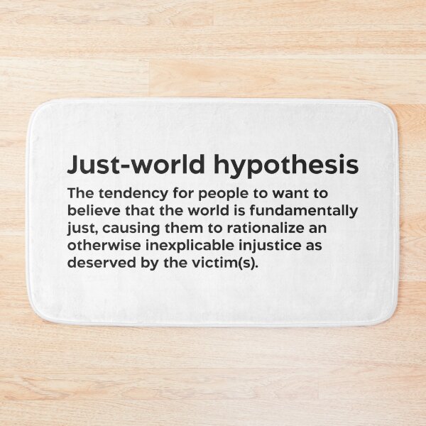 Item preview, Just-world hypothesis black designed and sold by EdimQuotes.