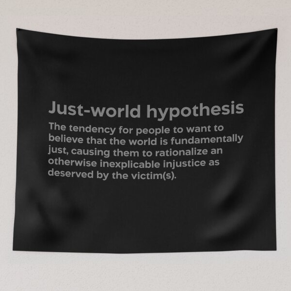 Item preview, Just-world hypothesis grey designed and sold by EdimQuotes.