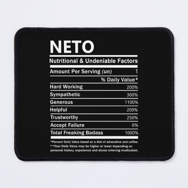 Item preview, Neto Name T Shirt - Neto Nutritional And Undeniable Factors Gift Item Tee designed and sold by anthonyodo.