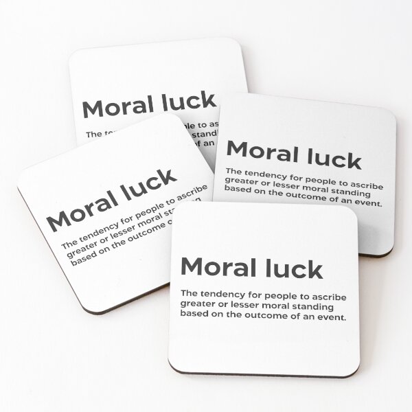 Item preview, Moral luck black designed and sold by EdimQuotes.
