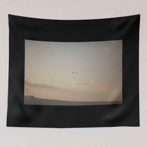 Item preview, A pair of swans flying in the sky designed and sold by FairyOfCherries.