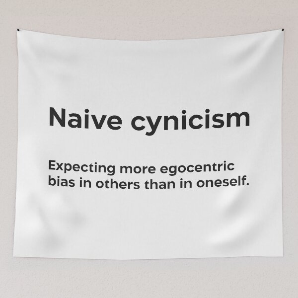 Item preview, Naive cynicism black designed and sold by EdimQuotes.