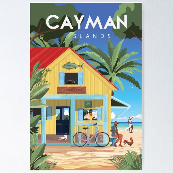 Artikel-Vorschau von Reiseplakat der Cayman-Inseln, designt und verkauft von Arctic frame studio.