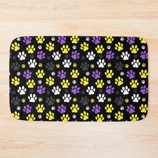 Item preview, Dog Paw Prints Non Binary. Nonbinary Pride designed and sold by Subtle Pride Shop.