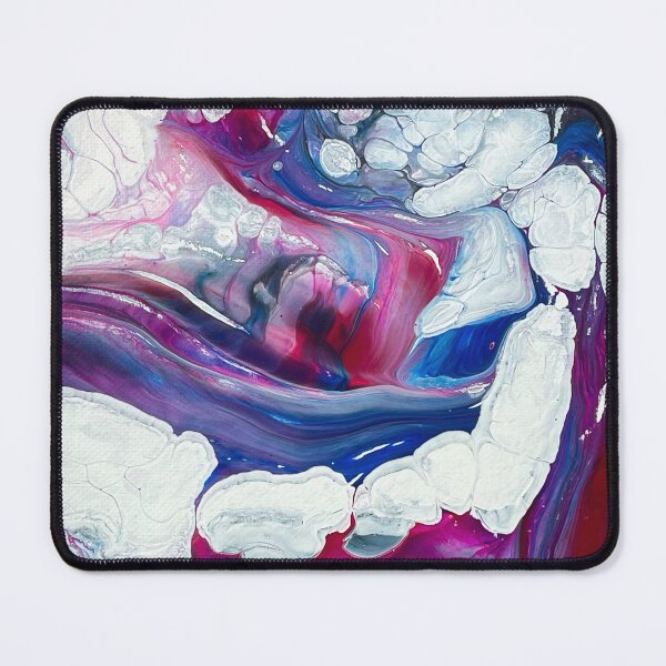 Item preview, Abstract Acrylic Fluid Painting Blue Magenta White designed and sold by mhfoto.