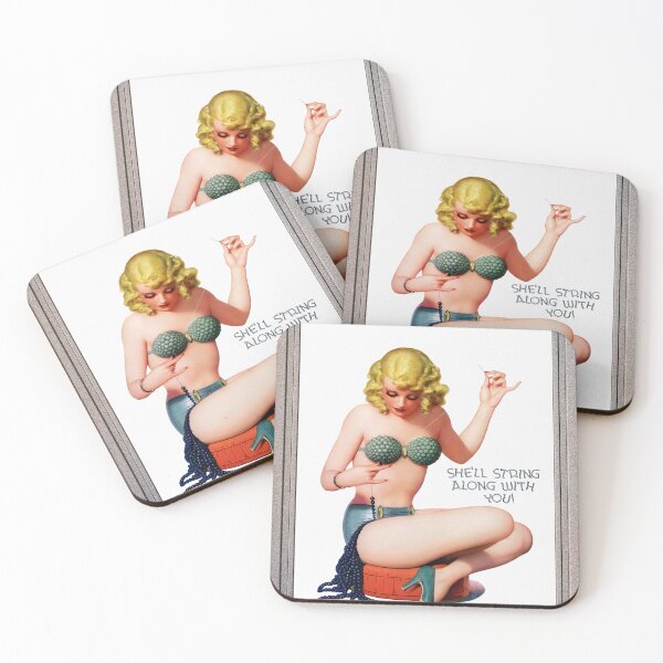 Item preview, She'll String Along With You by Enoch Bolles Remastered Vintage Art Xzendor7 Reproductions designed and sold by Xzendor7 Digital Art Creations.