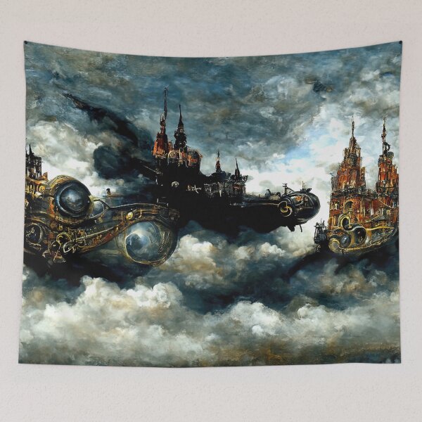 Item preview, Steampunk Flying Fortress designed and sold by AM FineArtPrints.